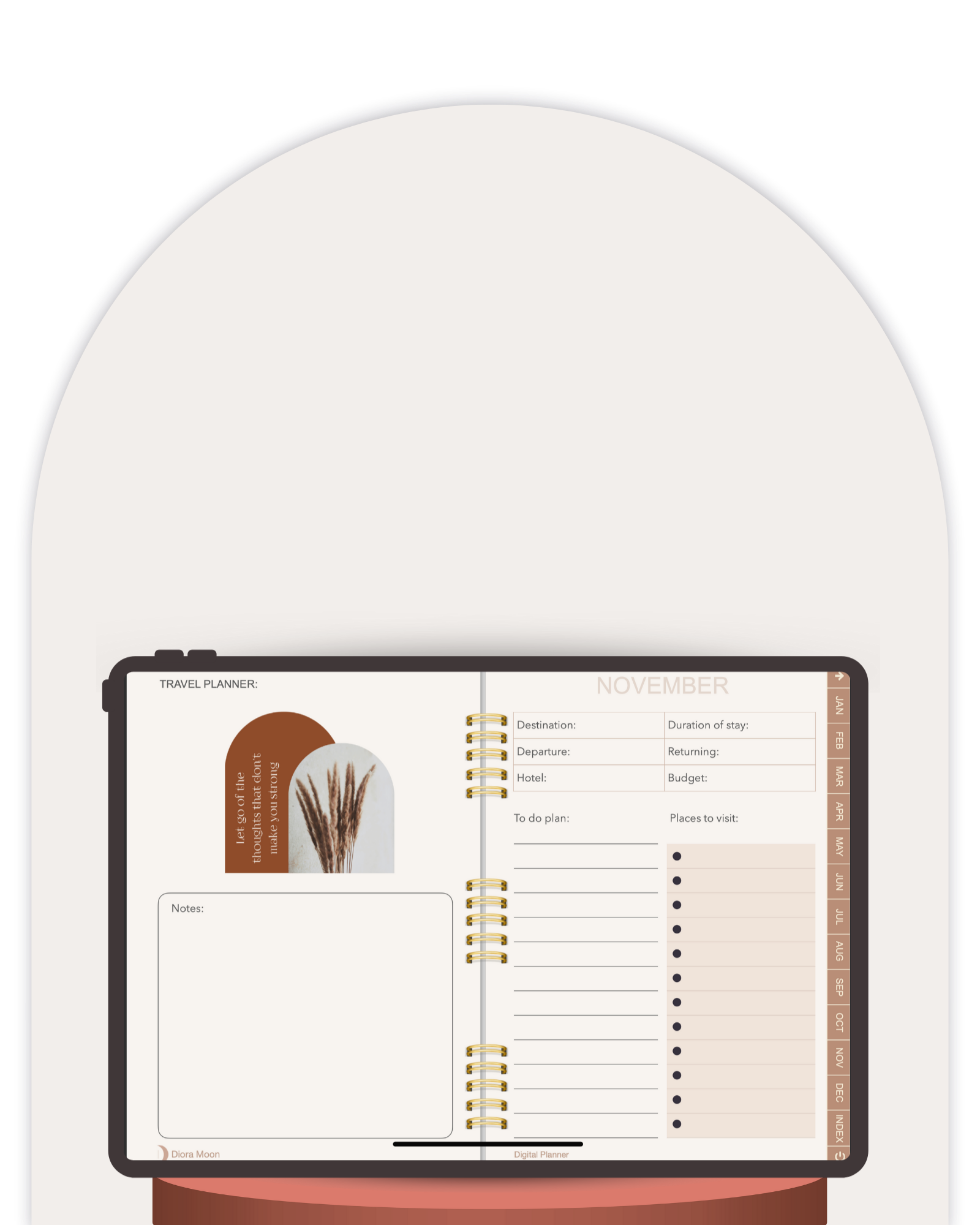 Diora Moon Undated Digital Planner
