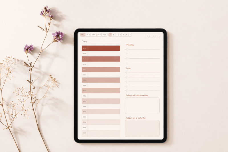 Espresso Undated Digital Planner